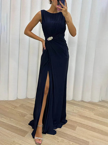 Serena | Falten Maxi Abendkleid