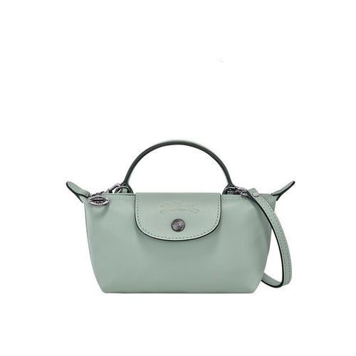 Mini-Ledertasche - Hellblau